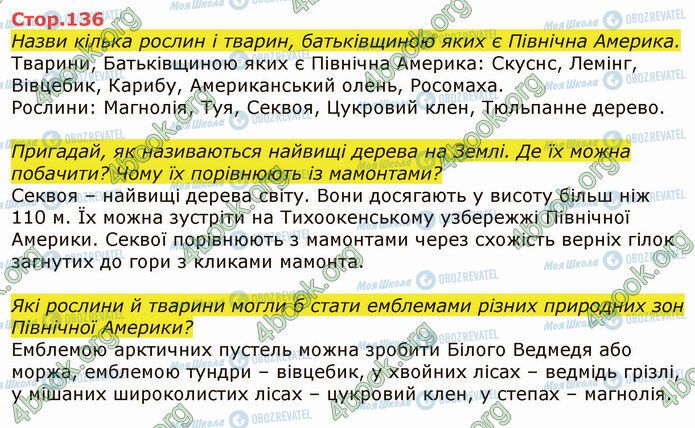 ГДЗ Я досліджую світ 4 клас сторінка Стр.136