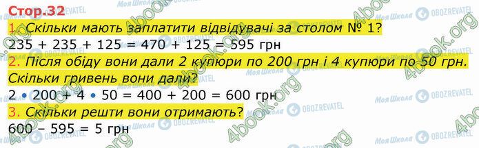 ГДЗ Математика 4 клас сторінка Стр.32