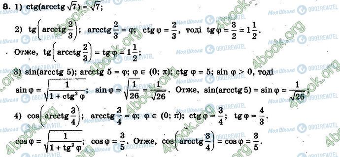 ГДЗ Алгебра 10 класс страница 8