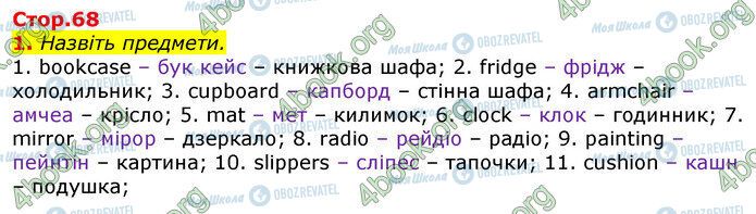 ГДЗ Англійська мова 3 клас сторінка Стр.68 (1)