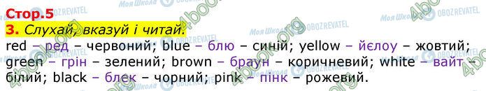 ГДЗ Англійська мова 3 клас сторінка Стр.5 (3)