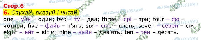 ГДЗ Англійська мова 3 клас сторінка Стр.6 (6)