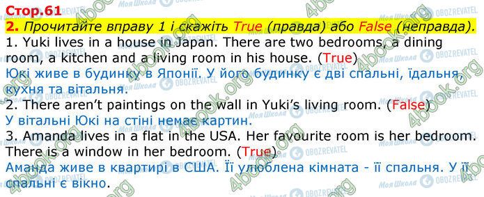 ГДЗ Англійська мова 3 клас сторінка Стр.61 (2)