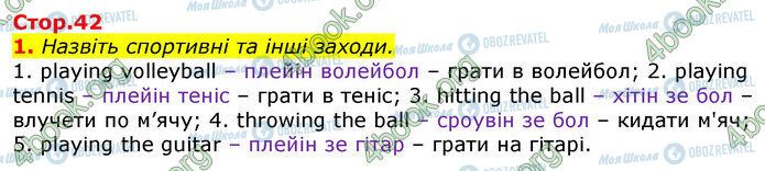 ГДЗ Англійська мова 3 клас сторінка Стр.42 (1)