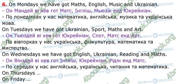 ГДЗ Англійська мова 3 клас сторінка Стр.51 (6)