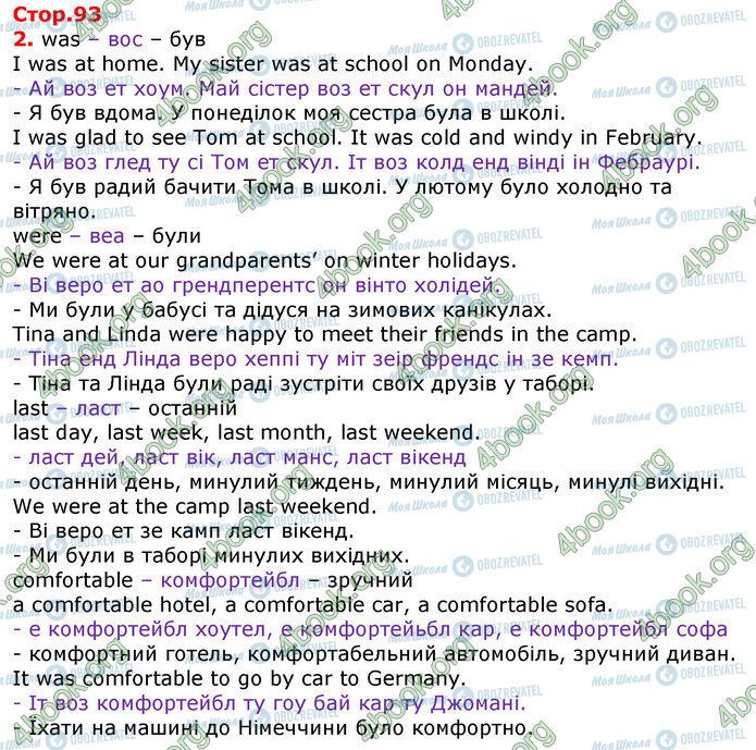 ГДЗ Английский язык 3 класс страница Стр.93 (2)