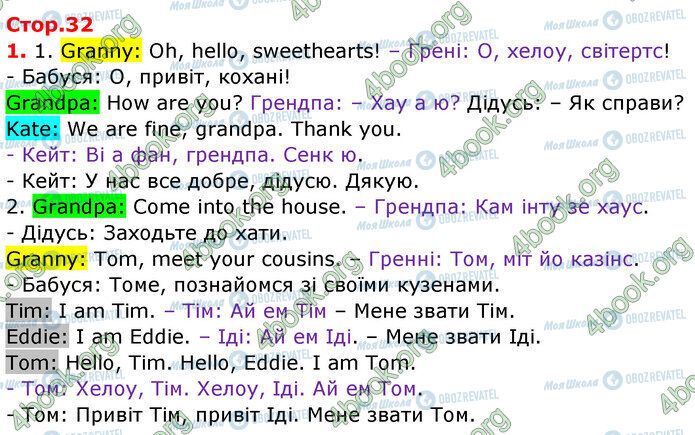 ГДЗ Английский язык 3 класс страница Стр.32 (1)