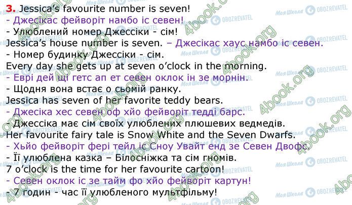 ГДЗ Англійська мова 3 клас сторінка Стр.88 (3)