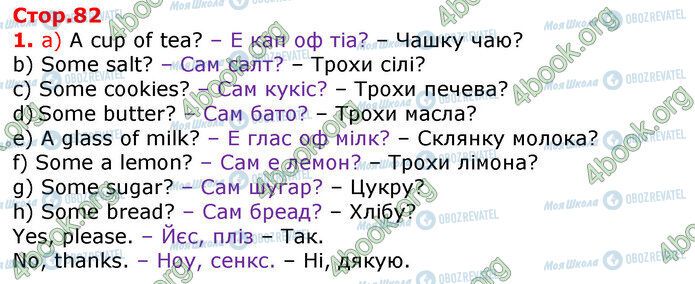 ГДЗ Англійська мова 3 клас сторінка Стр.82 (1)