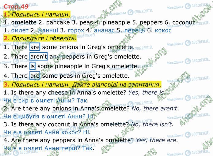 ГДЗ Англійська мова 3 клас сторінка Стр.49