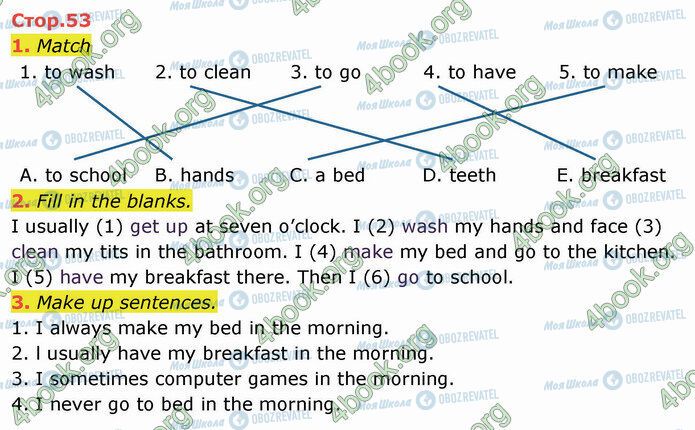 ГДЗ Англійська мова 3 клас сторінка Стр.53