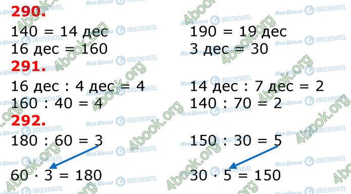 ГДЗ Математика 3 клас сторінка 290-292