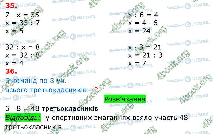 ГДЗ Математика 3 класс страница 35-36