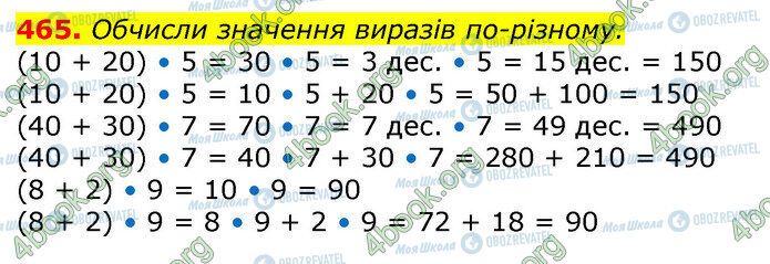 ГДЗ Математика 3 класс страница 465