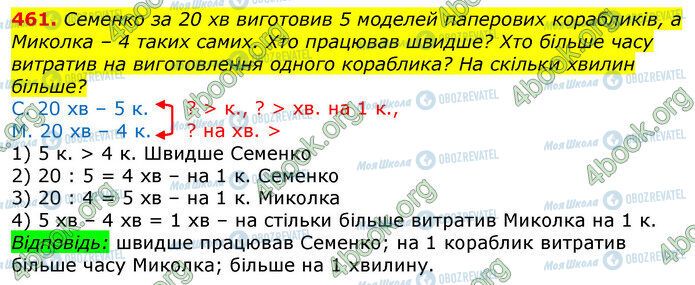 ГДЗ Математика 3 класс страница 461