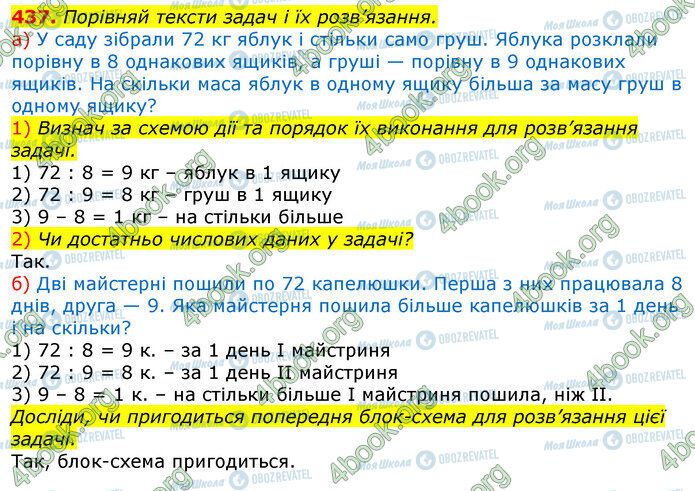 ГДЗ Математика 3 клас сторінка 437