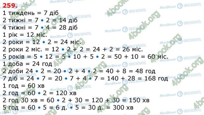 ГДЗ Математика 3 класс страница 259