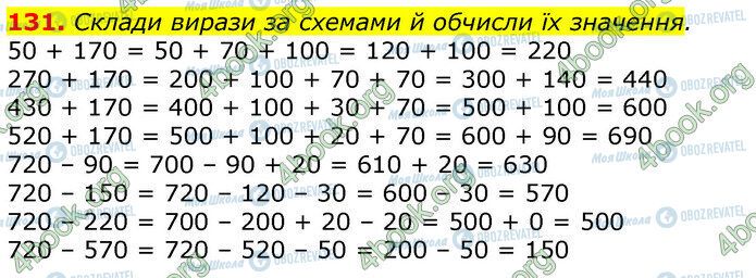 ГДЗ Математика 3 клас сторінка 131