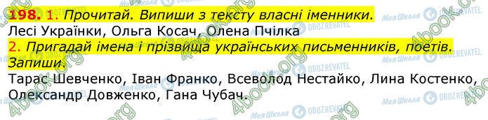 ГДЗ Українська мова 3 клас сторінка 198