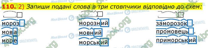 ГДЗ Укр мова 3 класс страница 110