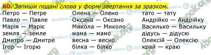 ГДЗ Українська мова 3 клас сторінка 60