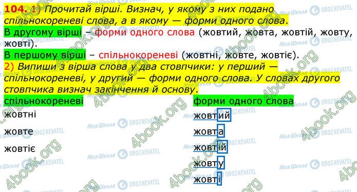 ГДЗ Українська мова 3 клас сторінка 104