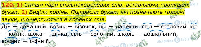 ГДЗ Укр мова 3 класс страница 120
