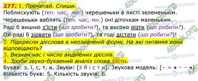 ГДЗ Українська мова 3 клас сторінка 277