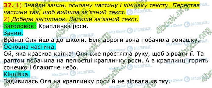 ГДЗ Українська мова 3 клас сторінка 37