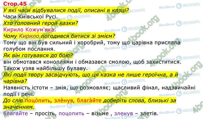 ГДЗ Українська мова 3 клас сторінка Стр.45