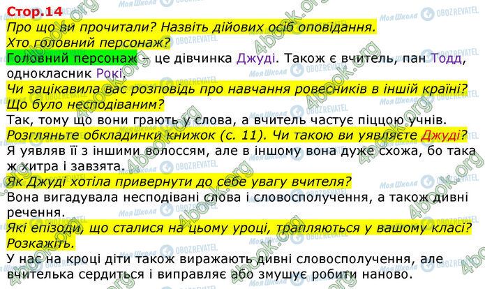 ГДЗ Українська мова 3 клас сторінка Стр.14