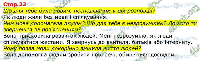 ГДЗ Українська мова 3 клас сторінка Стр.22