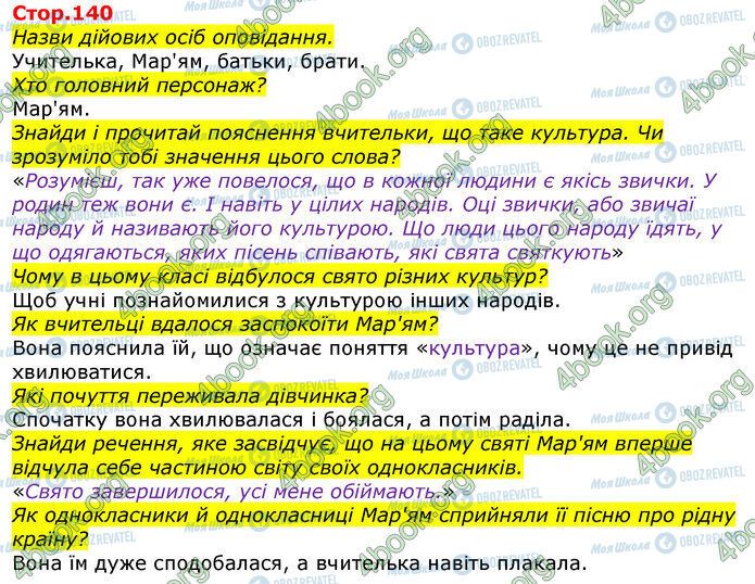 ГДЗ Українська мова 3 клас сторінка Стр.140