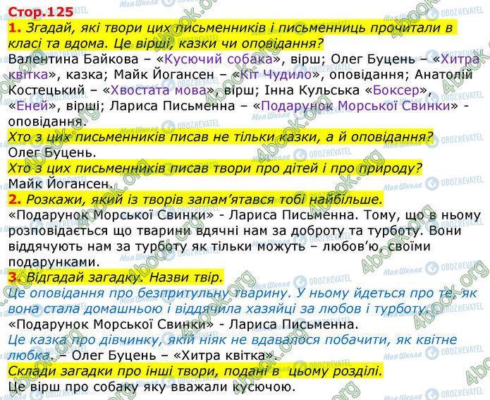 ГДЗ Укр мова 3 класс страница Стр.125 (1-3)