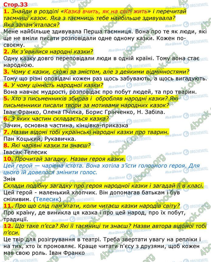 ГДЗ Українська мова 3 клас сторінка Стр.33