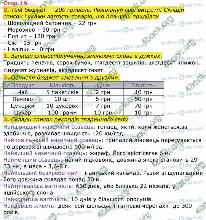 ГДЗ Укр мова 3 класс страница Стр.19