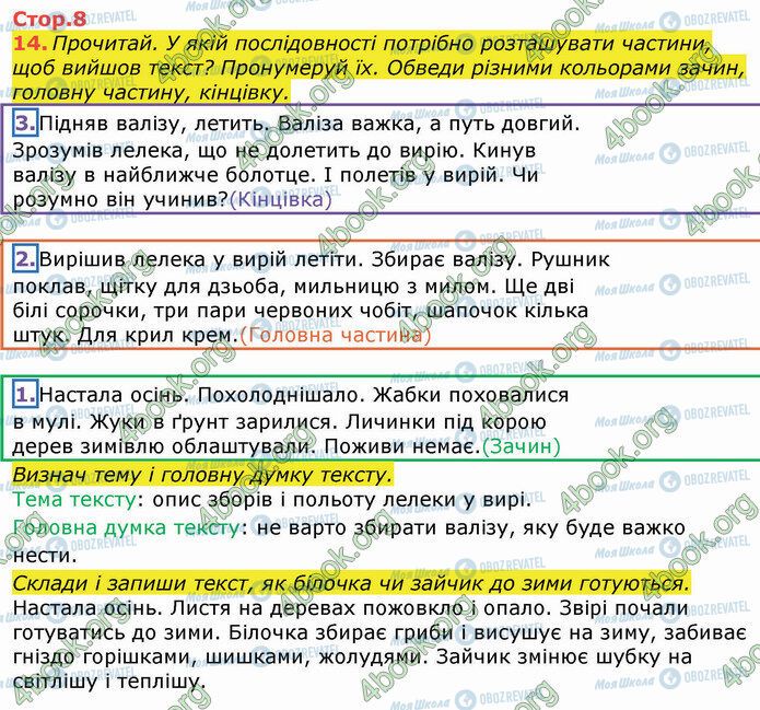ГДЗ Укр мова 3 класс страница 14
