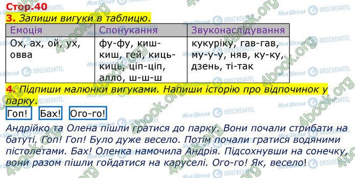 ГДЗ Українська мова 3 клас сторінка Стр.40