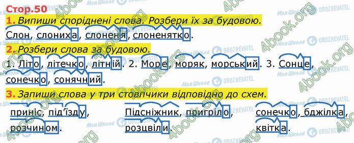 ГДЗ Українська мова 3 клас сторінка Стр.50