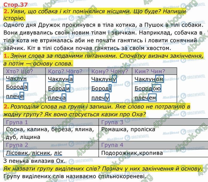 ГДЗ Українська мова 3 клас сторінка Стр.37