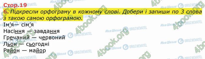 ГДЗ Українська мова 3 клас сторінка Стр.19 (6)