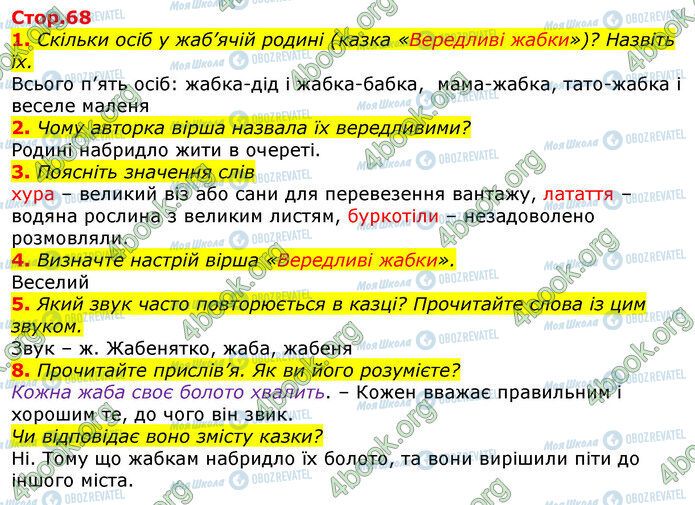 ГДЗ Укр мова 3 класс страница Стр.68 (1-8)