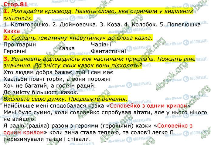 ГДЗ Українська мова 3 клас сторінка Стр.81 (1-3)