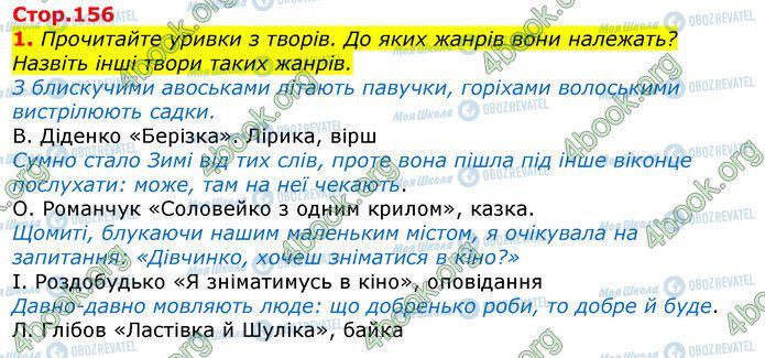 ГДЗ Українська мова 3 клас сторінка Стр.156 (1)