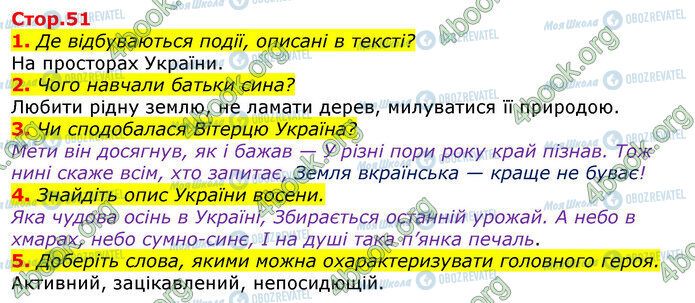 ГДЗ Українська мова 3 клас сторінка Стр.51 (1-5)