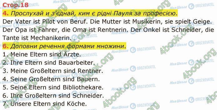 ГДЗ Німецька мова 3 клас сторінка Стр.18
