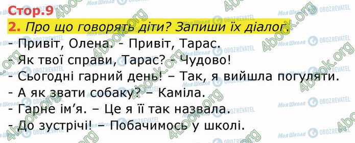 ГДЗ Укр мова 2 класс страница Стр.9