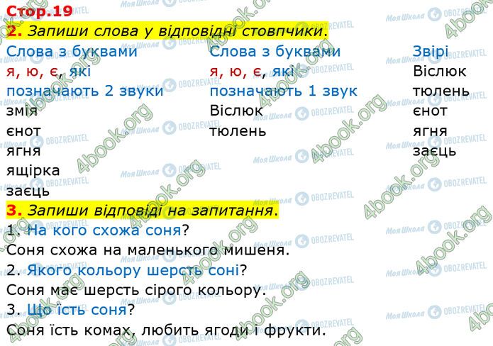 ГДЗ Укр мова 2 класс страница Стр.19