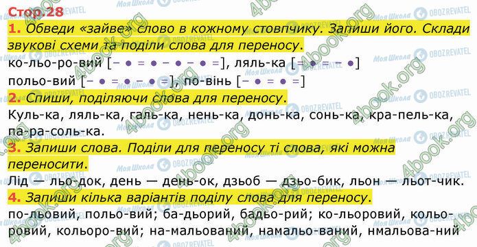 ГДЗ Українська мова 2 клас сторінка Стр.28