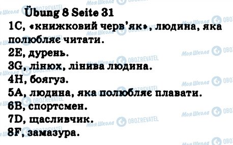 ГДЗ Німецька мова 8 клас сторінка 8